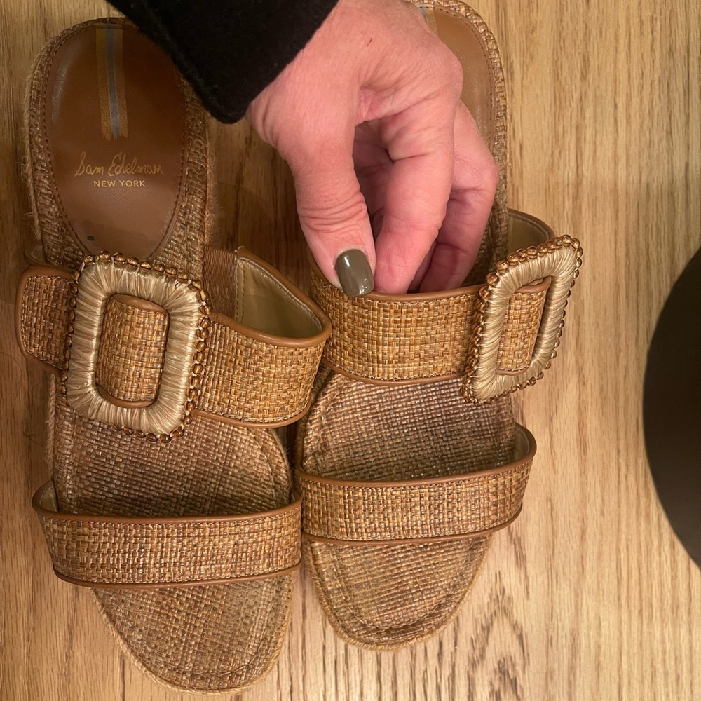 Sam Edelman Women's Brown Woven Sandals